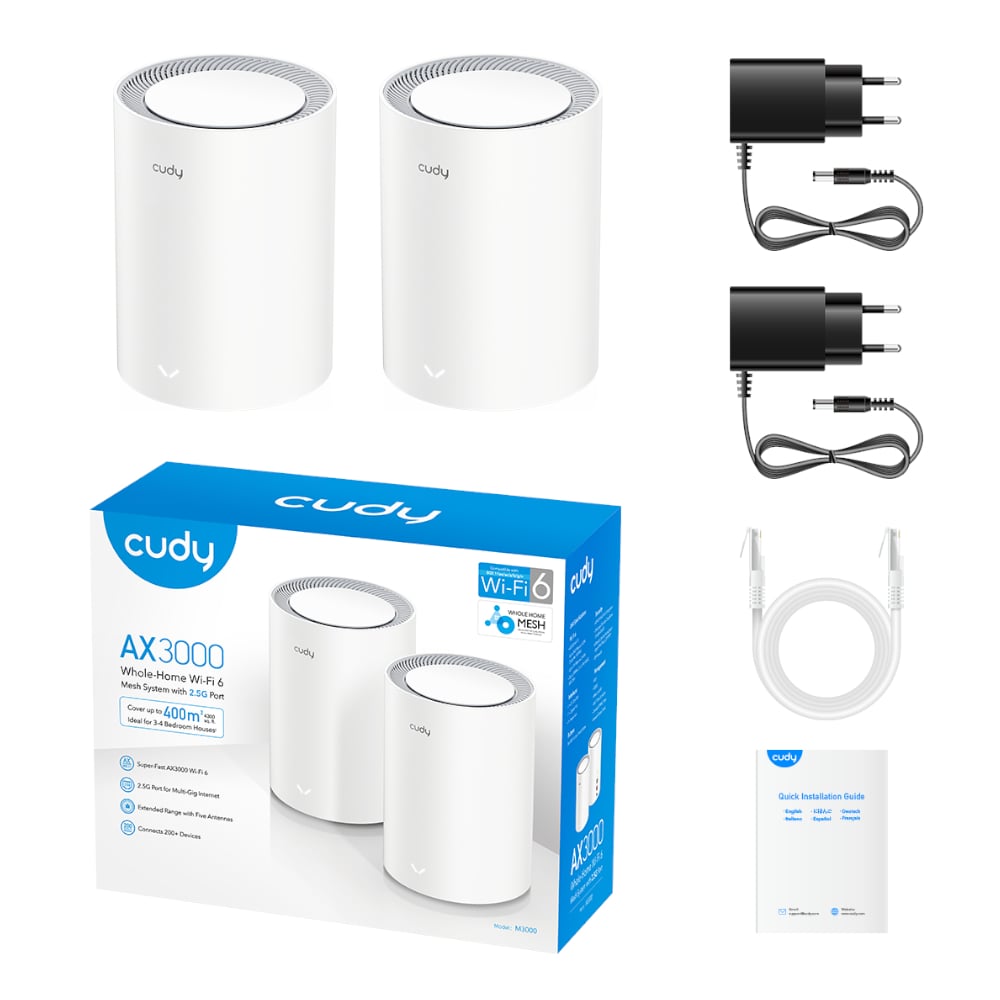 Cudy AX3000 Wi-Fi 6 Mesh Kit 2 Pack – White